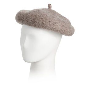 BADGLEY MISCHKA Camel Wool Beret